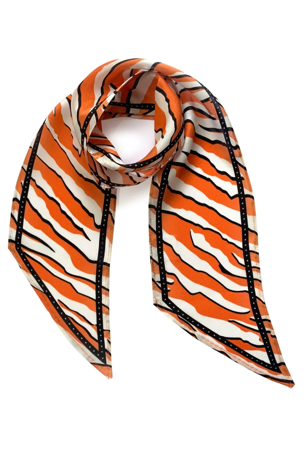Ingmarson Tiger Orange Silk Neck Scarf* Scarves & Shawls