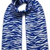 Ingmarson Tiger Stripe Wool & Cashmere Blue Scarf* Scarves & Shawls