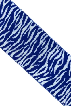 Ingmarson Tiger Stripe Wool & Cashmere Blue Scarf* Scarves & Shawls