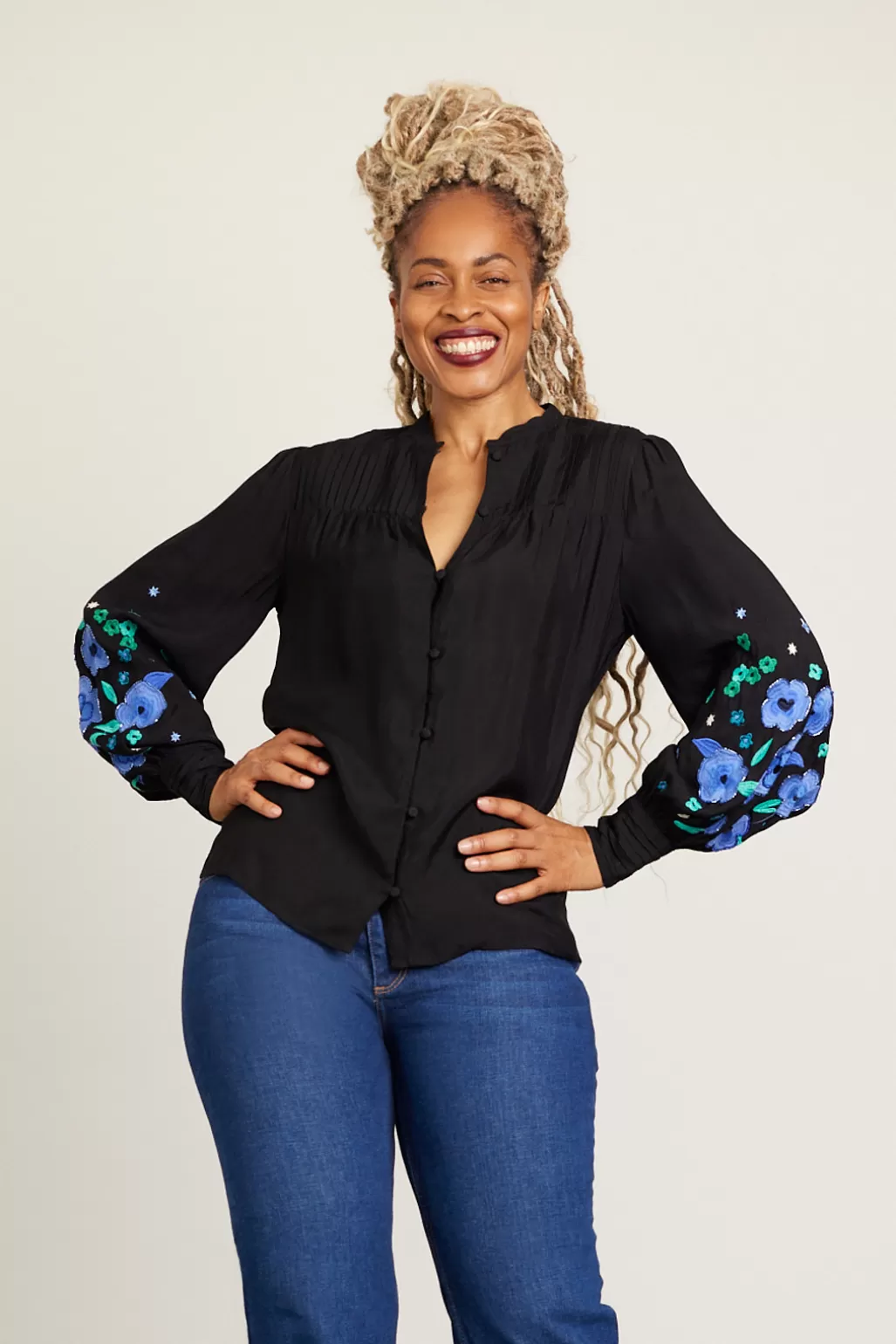 Fabienne Chapot Harry Embroidered Floral Blouse