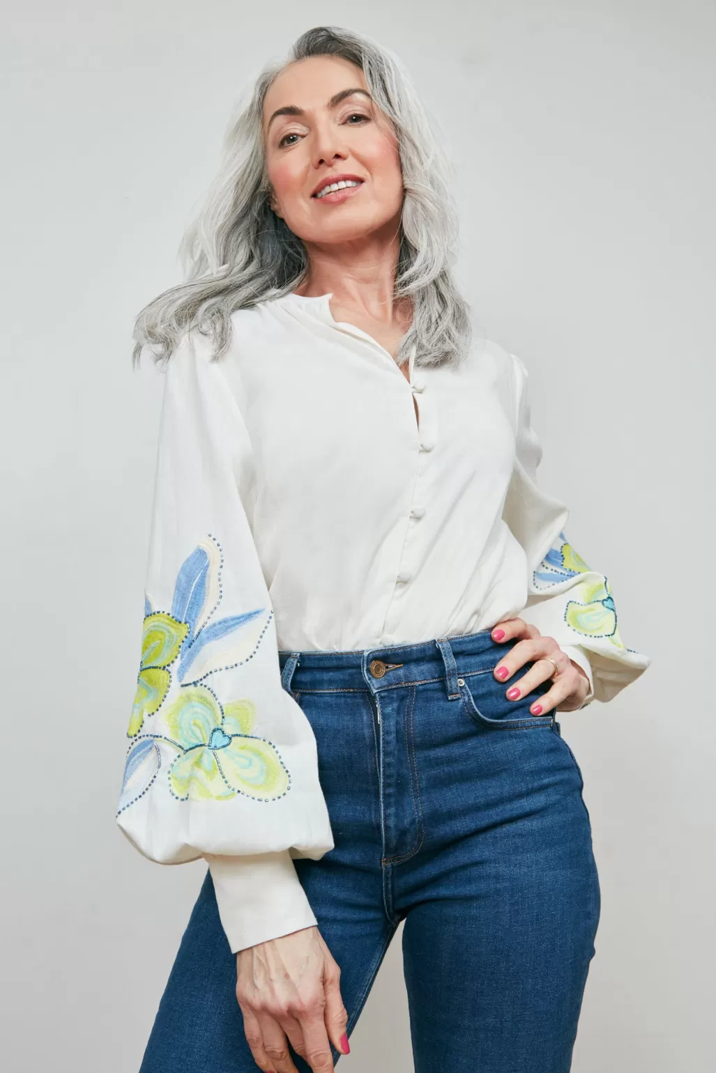 Fabienne Chapot Marielle Embroidered Floral Blouse